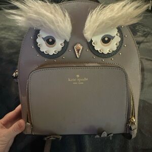 Kate Spade Gray Owl Backpack